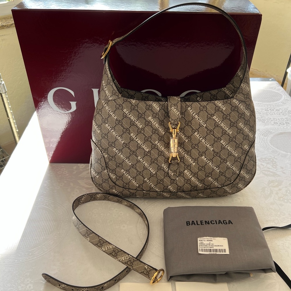 Gucci Balenciaga The Hacker Project Medium Jackie 1961 limited addition Bag NWT